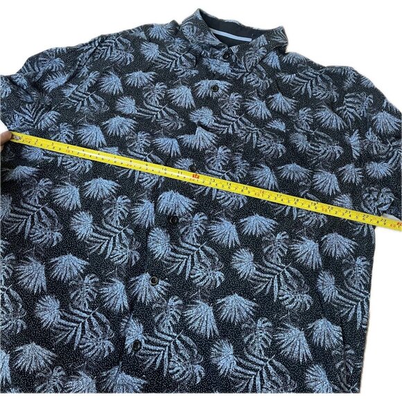 Nat Nast Shirt Mens L Button Up Hawaiian Camp Blue Floral Casual Silk Blend - Picture 5 of 7